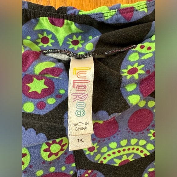 Lularoe TC Leggings Sugar Skulls Halloween - Picture 2 of 2